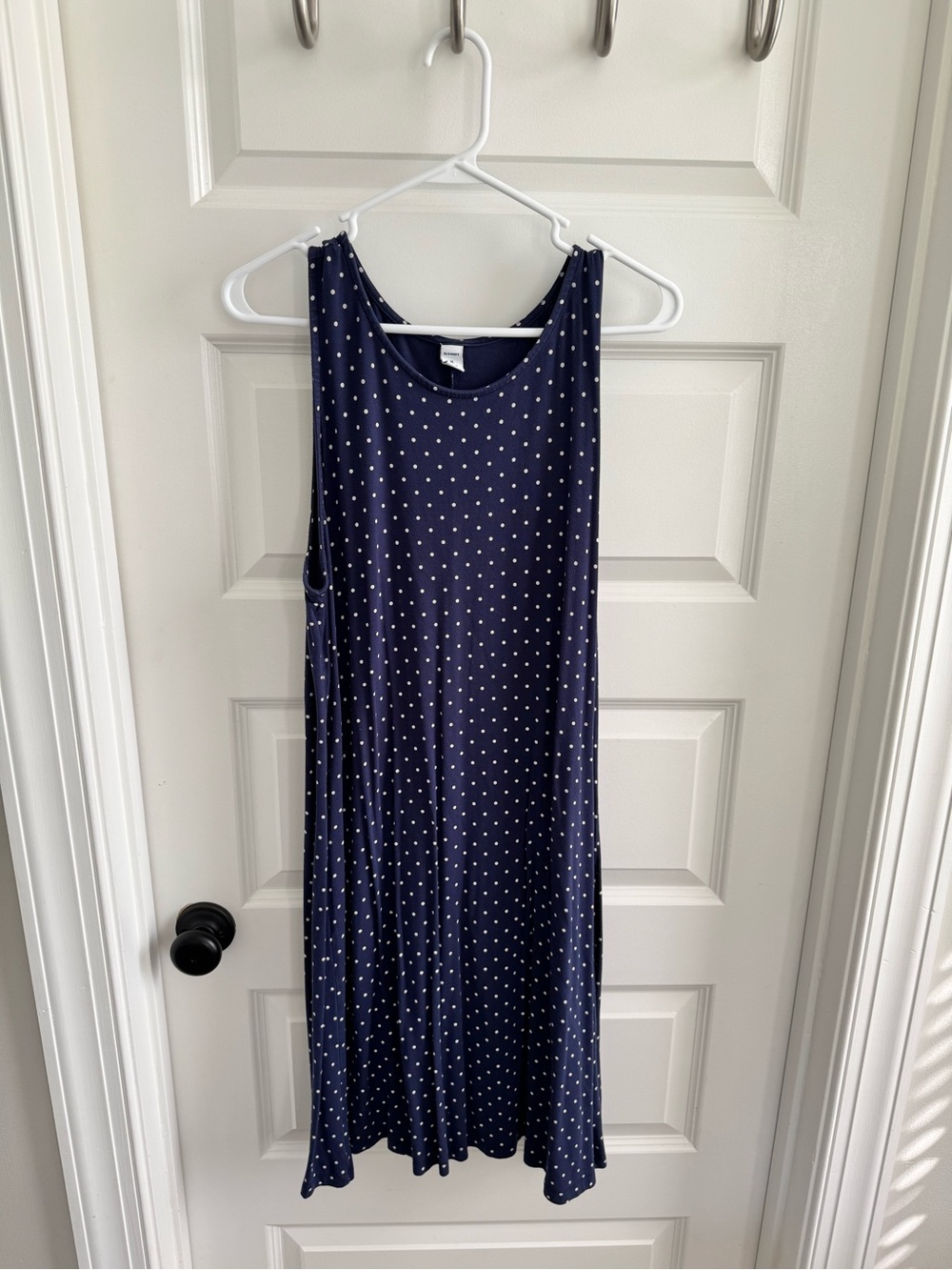 Old Navy Navy Polka Dot Sleeveless Dress